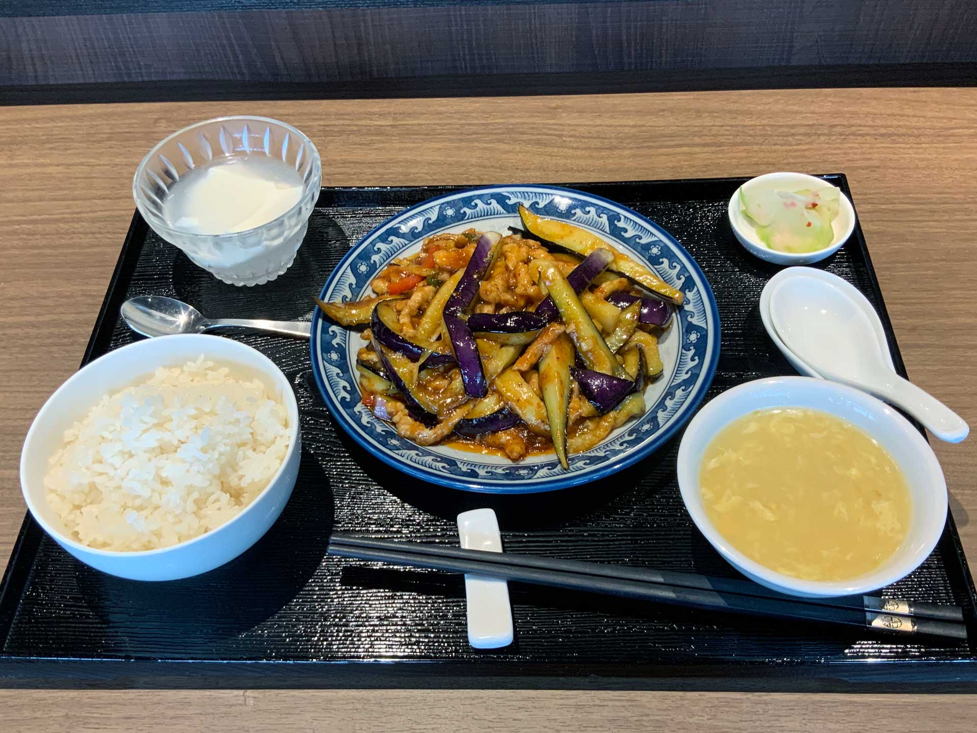 投稿についてもっと詳しく 2021年7月の月替わりランチ『茄子と豚肉の炒めもの(魚香茄子)』